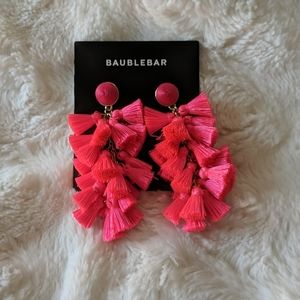Baublebar Contessa Tassel Earrings, Hot Pink, BNWT
